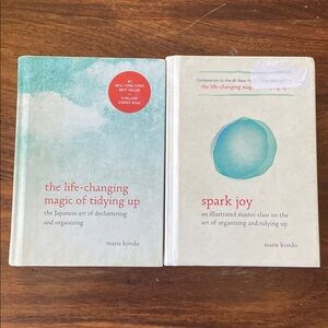 2 MARIE KONDO hardcover books (set of 2) Life-Changing Magic + Spark Joy